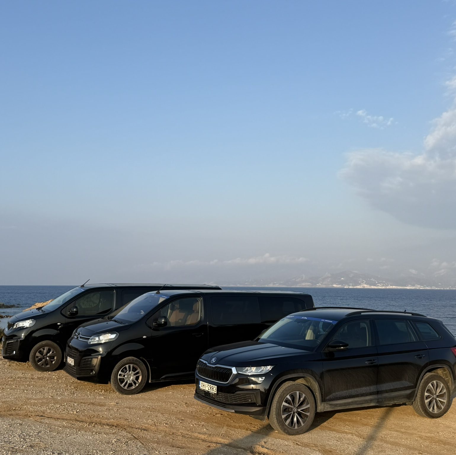 Papadakis Transfer luxury vehicle fleet in Paros Port– private transfers for all destinations